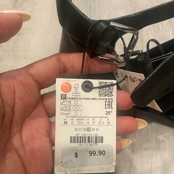 Zara Heeled Leather Cage Sandals - Picture 12 of 12